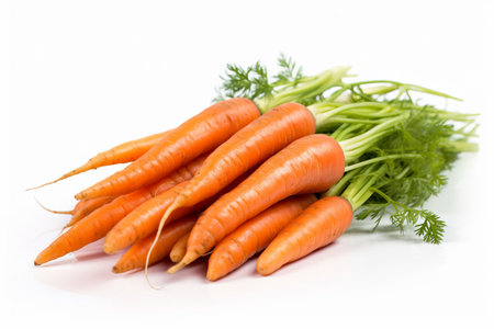 Carrots on white background. Generative AIの素材