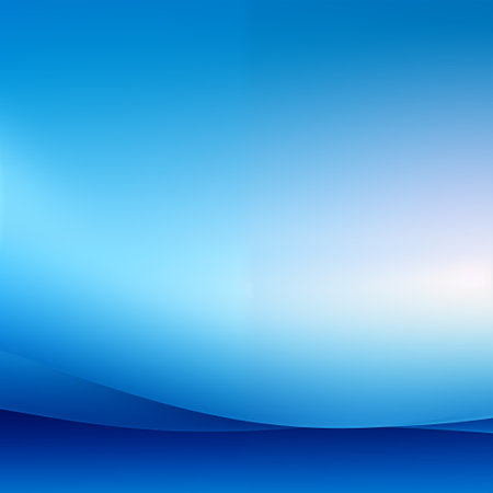 Abstract Blue Gradient Background with Smooth Wavesの素材