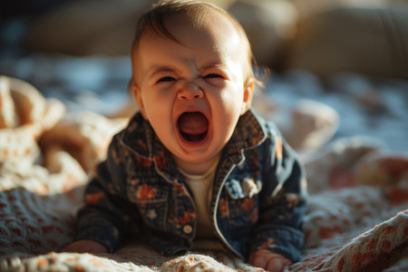 Baby having a tantrumの素材