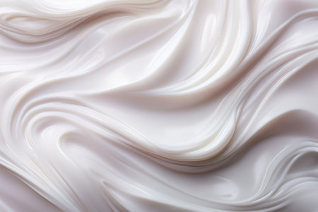 Elegant White Creamy Texture with Smooth Wavesの素材