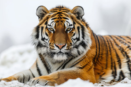 tiger on snowの素材