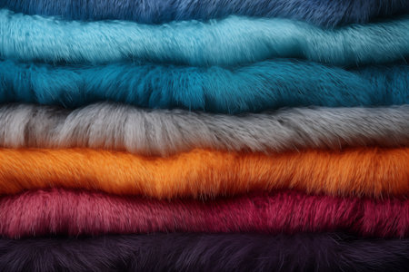 Pile of colorful tectured fabricsの素材
