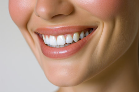 Womans Smile With Perfect And Healthy White Teethの素材