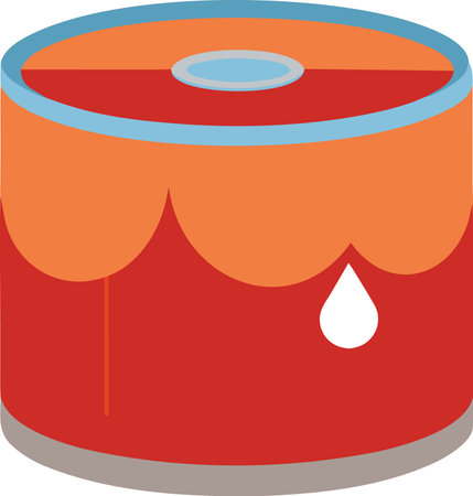 Illustration of a drum with a drop of water in the middleのイラスト素材