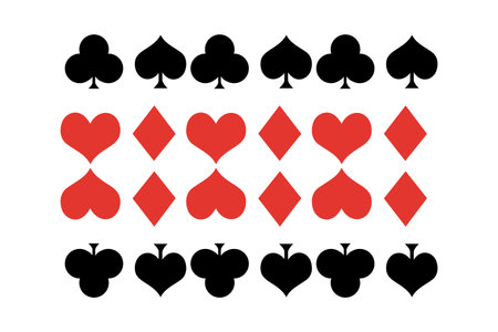 Set of playing cards. Vector illustration isolated on a white background.のイラスト素材