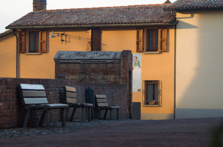 20.01.2018 Sunset in borgo di Dozza Imolese, Emilia Romagna, Italy