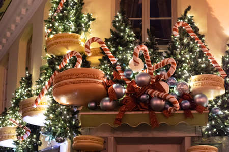 05.01.21, Poniu laime - Christmas exterior sweets decorations, Vilnius Lithuaniaのeditorial素材