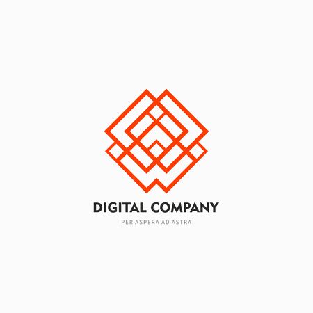 Modern abstract vector logo or element design. Best for identity and logotypes. Simple shape.のイラスト素材