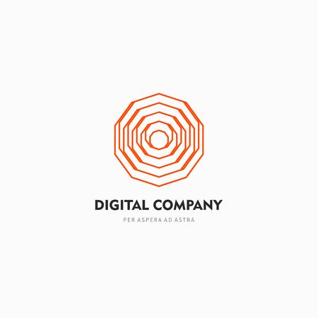 Modern abstract vector logo or element design. Best for identity and logotypes. Simple shape.のイラスト素材