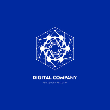 Modern abstract vector logo or element design. Best for identity and logotypes. Simple shape in lavender.のイラスト素材