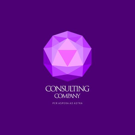 Modern abstract vector or element design best for identity and logotypes simple shape in lavender.のイラスト素材