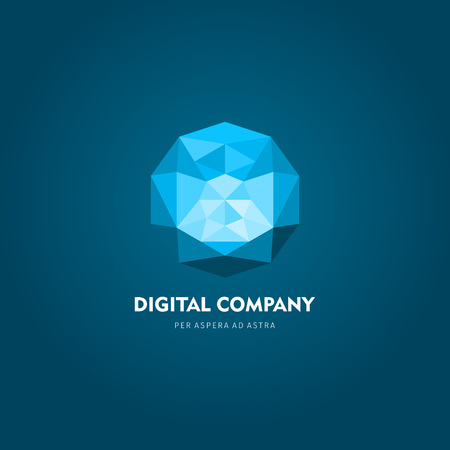 Modern abstract vector or element design best for identity and logotypes simple shape in lavender.のイラスト素材