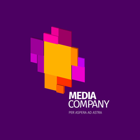 Modern abstract vector or element design best for identity and logotypes simple shape in lavender.のイラスト素材