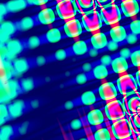 Blue-green abstract cells on psychedelic backgroundの写真素材