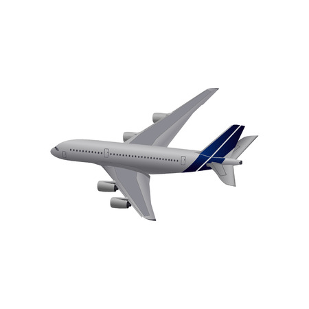 illustration high detailed plane. Jet commercial airplane.のイラスト素材