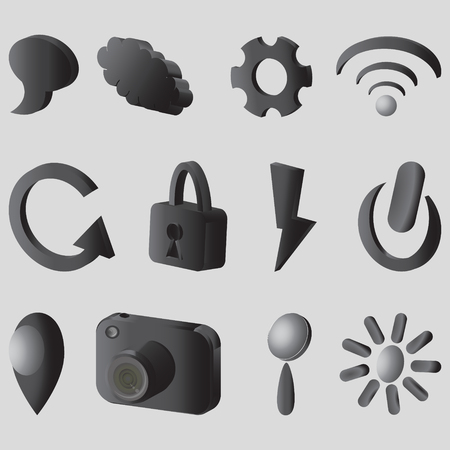 A set of volume icons.のイラスト素材