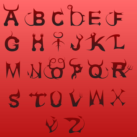 The devil's font.のイラスト素材