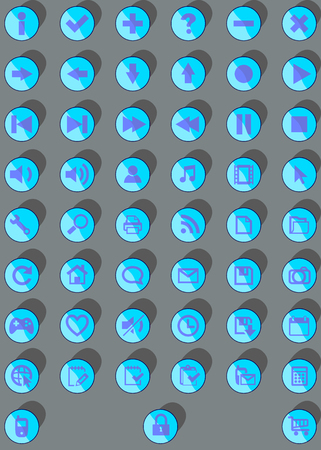 Set of mobile iconsのイラスト素材