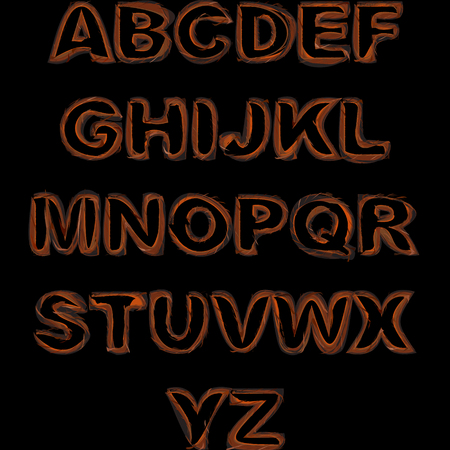 Font style rusty metalのイラスト素材