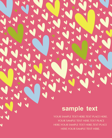 hearts background vectorのイラスト素材