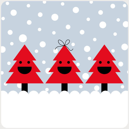 tree of christmas cardのイラスト素材