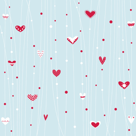 vector hearts backgroundのイラスト素材