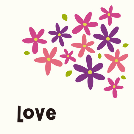 flower card designのイラスト素材