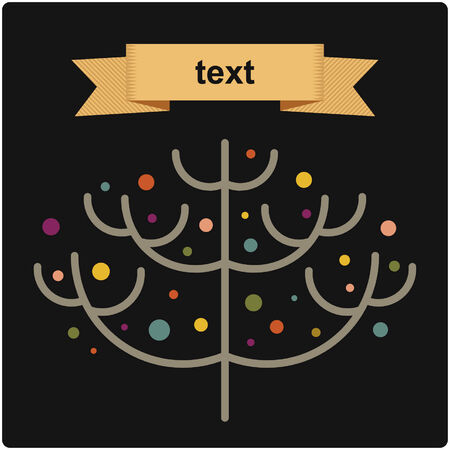 vector tree of christmas background designのイラスト素材