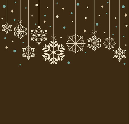 Vector set of snowflakes backgroundのイラスト素材