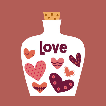 valentine's day card designのイラスト素材