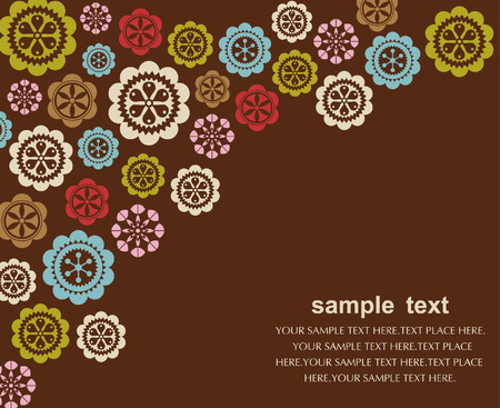 vector flower card designのイラスト素材