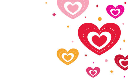 hearts background vectorのイラスト素材