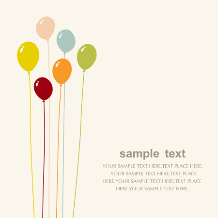  balloon card designのイラスト素材