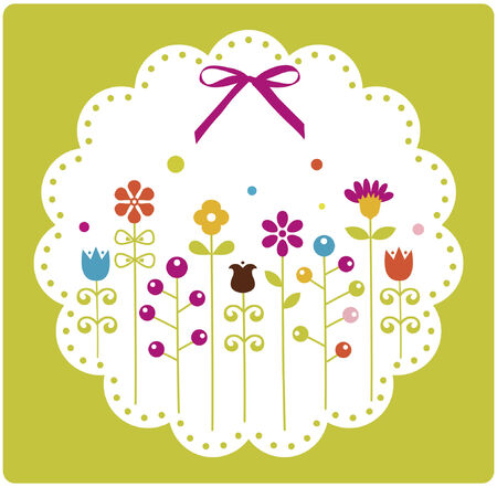 Floral card のイラスト素材