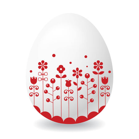 Easter egg on white background.のイラスト素材