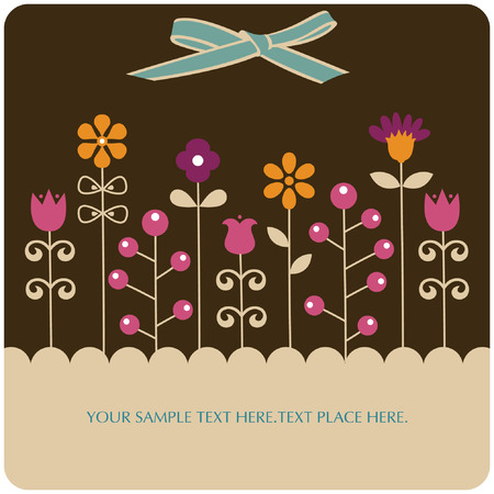 Floral card のイラスト素材