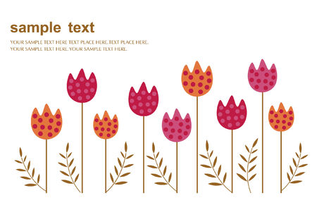 Floral cardのイラスト素材