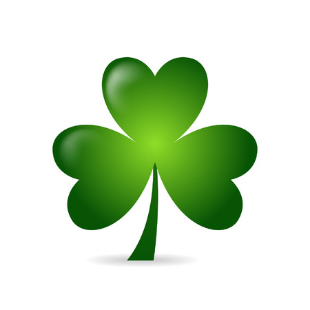 Irish shamrock ideal for St Patrick's Day isolated over white backgroundのイラスト素材