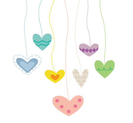 hearts background のイラスト素材