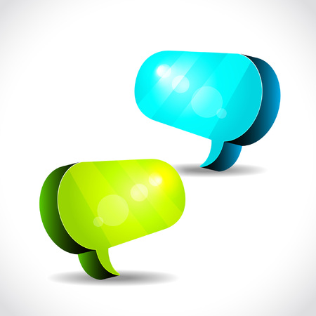 Set of Comic Chat Bubbles With Space For Text のイラスト素材