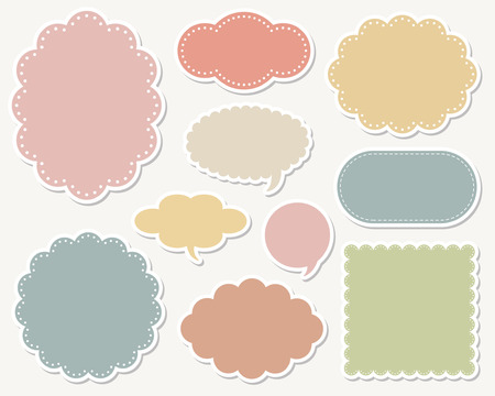   set of vintage frames のイラスト素材