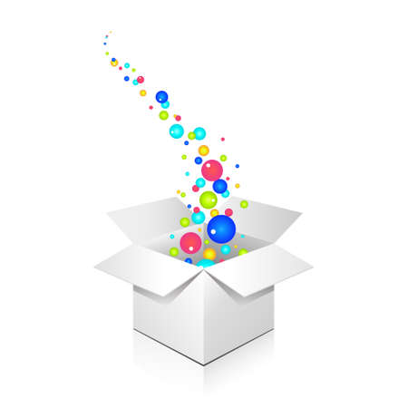 Magic gift box with a big surprise のイラスト素材