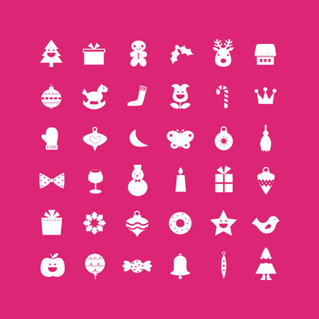  set of christmas iconsのイラスト素材