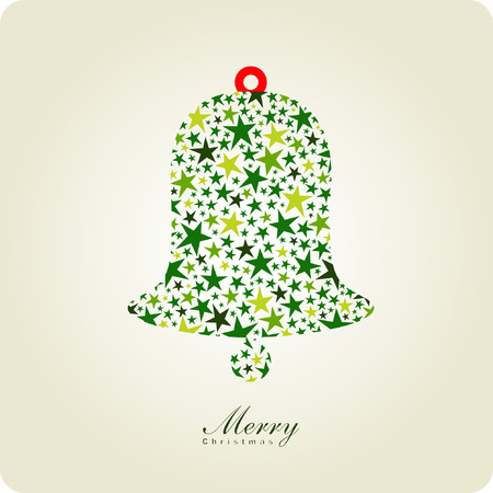 bell of christmas card のイラスト素材