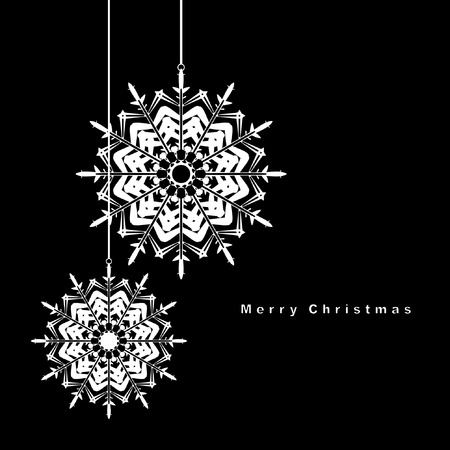 Black and White Christmas ball illustration. のイラスト素材