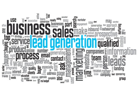 Lead Generation Concept Design Word Cloud on White Background Lead Generation Concept Design Word Cloud on White Background