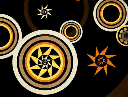 abstract retro circles - trendy backgroundの写真素材