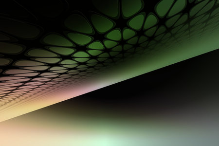 Abstract computer generated background in green