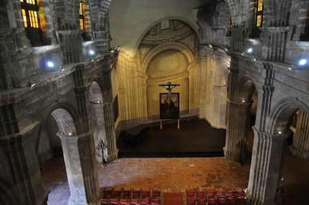 Detail of Church interior in Old havana - San Francisco de Asisのeditorial素材