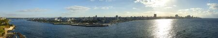 Panoramic view of Havana bay entrance and skyline の写真素材